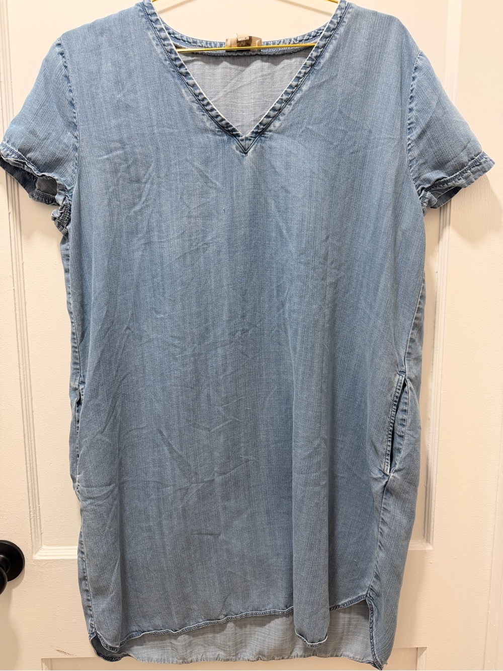 LOFT Light Blue Denim Midi Dress